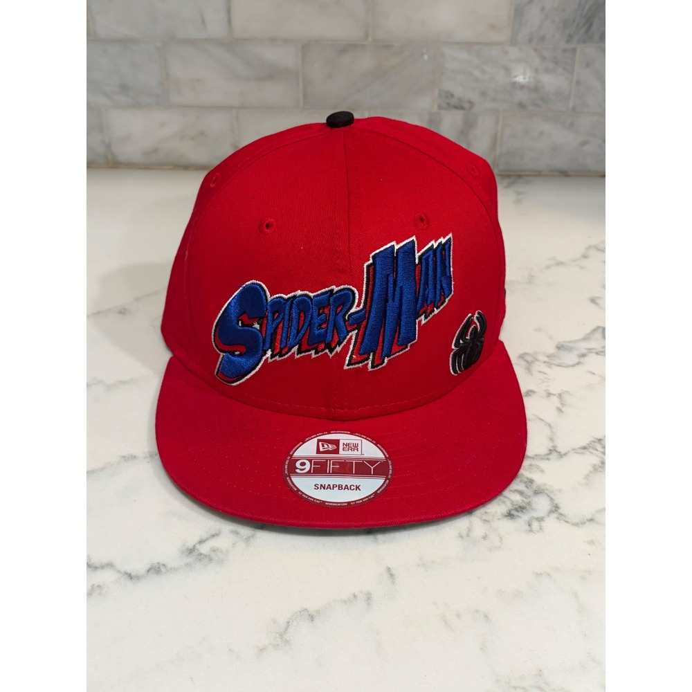 New Era Marvel Spider-Man 9FIFTY Snapback Hat Red Embroidered Cap Mens OSFM